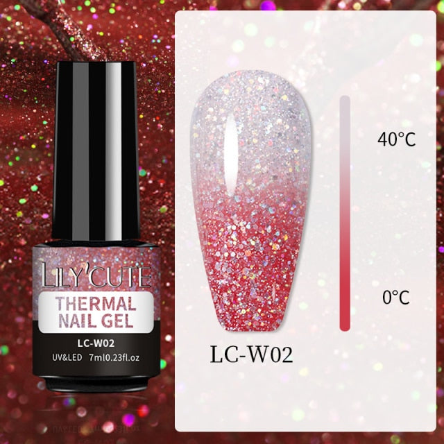 LILYCUTE 7ml Nail Gel Polish Nail Color Glitter Sequins Matte Effect Gel Long Lasting Base Top Coat Nail Art Manicure Semi Gel