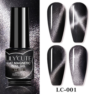 LILYCUTE 7ml Nail Gel Polish Nail Color Glitter Sequins Matte Effect Gel Long Lasting Base Top Coat Nail Art Manicure Semi Gel