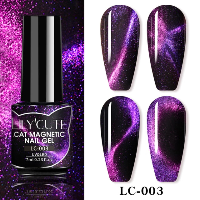 LILYCUTE 7ml Nail Gel Polish Nail Color Glitter Sequins Matte Effect Gel Long Lasting Base Top Coat Nail Art Manicure Semi Gel