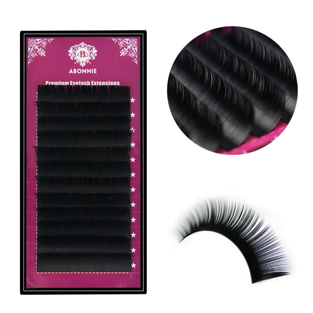 Abonnie All Size C/D/L Curl Classical Individual Eyelash Extension Mink Lashes Tray Russian Volume Matte Eyelashes