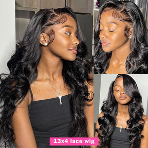Hd Lace Frontal Wigs Transparent 13x4 Lace Human Hair Wigs For Black Women 30 Inch Brazilian Bob 13x4 Body Wave Lace Front Wig