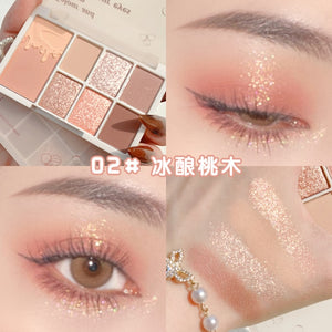 Glitter 7 Colors Eyeshadow Palette Matte Shimmer Soft Touch Long Lasting Waterproof Pigmented Brighten Eyes Makeup Cosmetics