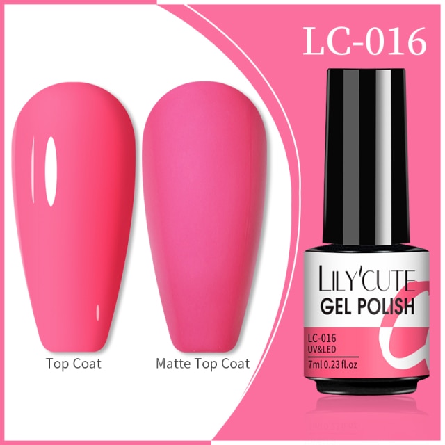 LILYCUTE 7ml Nail Gel Polish Nail Color Glitter Sequins Matte Effect Gel Long Lasting Base Top Coat Nail Art Manicure Semi Gel