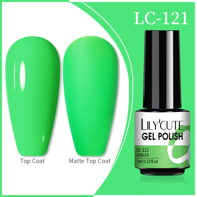 LILYCUTE 7ml Nail Gel Polish Nail Color Glitter Sequins Matte Effect Gel Long Lasting Base Top Coat Nail Art Manicure Semi Gel