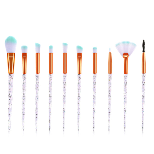 10/20Pcs Diamond Makeup Brushes Set Powder Foundation Blush Blending Eye shadow Lip Cosmetic Beauty Make Up Brush Tool Kit