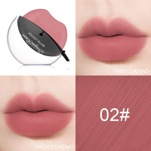 Lip-shaped lipstick seal Sip into makeup lazy blush lipstick Matte makeup effect Moisturizing lip gloss Waterproof non-stick cup