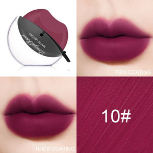 Lip-shaped lipstick seal Sip into makeup lazy blush lipstick Matte makeup effect Moisturizing lip gloss Waterproof non-stick cup