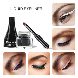 10 Colors Eyeliner Gel Quick Dry Long Lasting  Eye Liner Cream With Brush Eyes Makeup Waterproof Anti-sweat Cosmetics Maquiagem