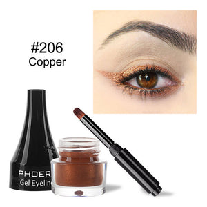 10 Colors Eyeliner Gel Quick Dry Long Lasting  Eye Liner Cream With Brush Eyes Makeup Waterproof Anti-sweat Cosmetics Maquiagem