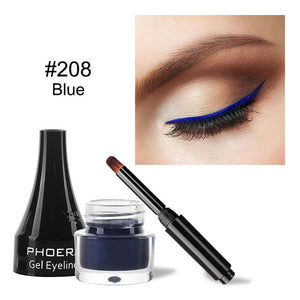 10 Colors Eyeliner Gel Quick Dry Long Lasting  Eye Liner Cream With Brush Eyes Makeup Waterproof Anti-sweat Cosmetics Maquiagem