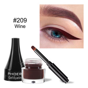 10 Colors Eyeliner Gel Quick Dry Long Lasting  Eye Liner Cream With Brush Eyes Makeup Waterproof Anti-sweat Cosmetics Maquiagem