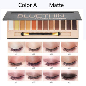 12 colors Matte Nude Professional Makeup Eyeshadow Palette Nake Smoky Glitter Make Up Shimmer Eye Shadow Maquillage Cosmetics